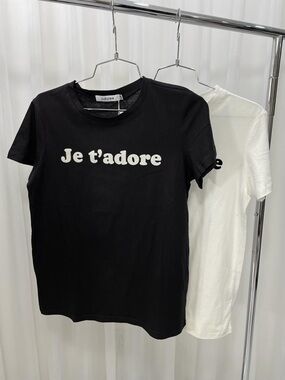 Je t'adore Short Sleeve Graphic Tee - Black by